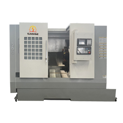 CNC drejebænk med skrå seng